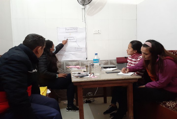 Healthcare workers receive training as part of the HERA intervention.